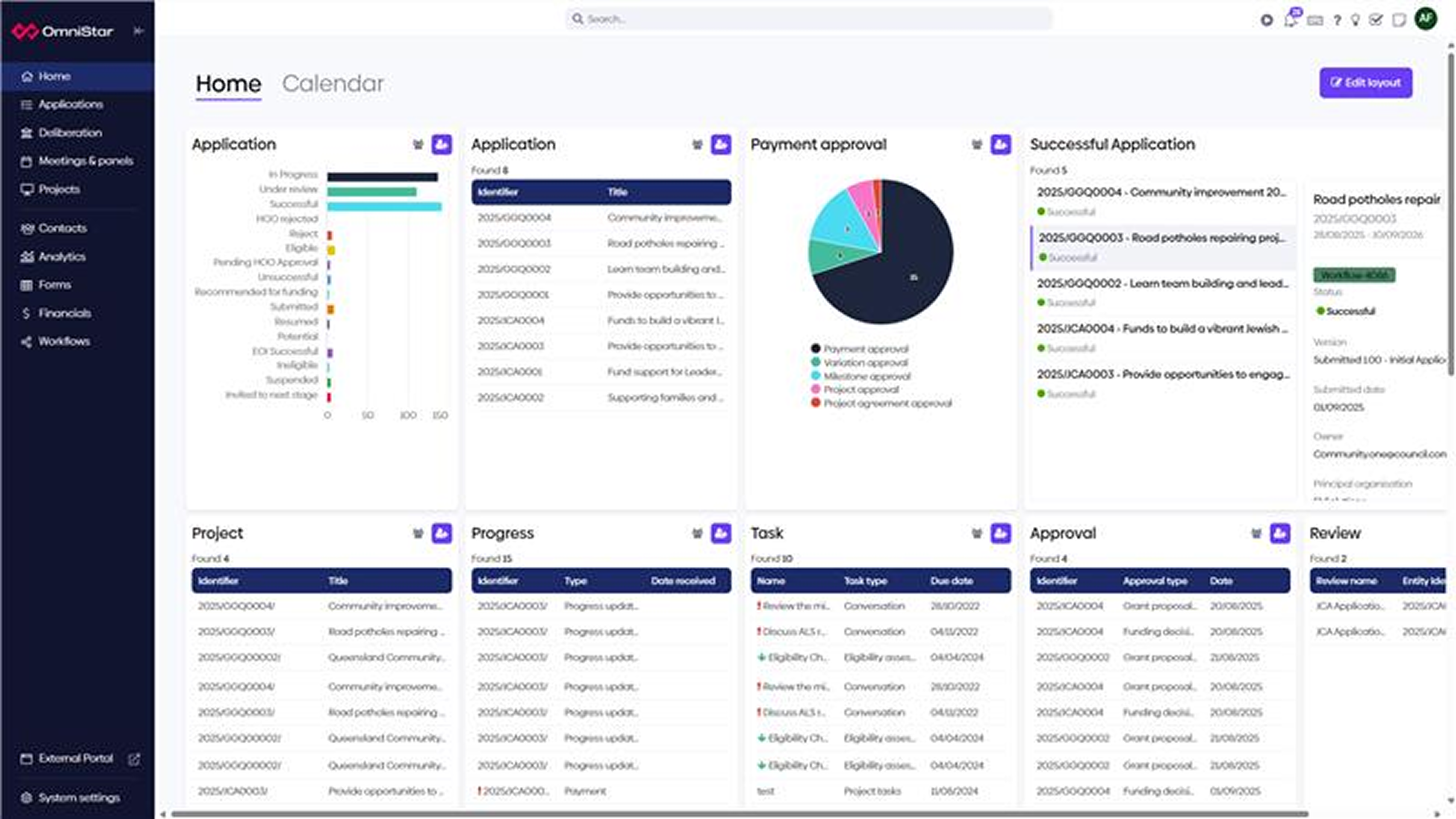 Progress and real-time reporting